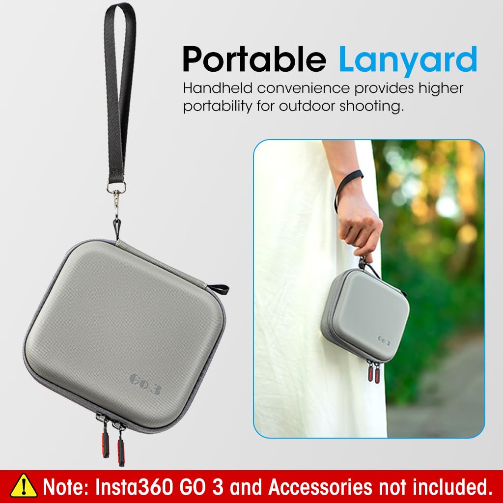 ZORBES Carrying Case for Insta360 GO 3 Accessory Bag for Insta360 GO 3 Storage Case with Hand Strap Travel Case for Insta360 GO 3 Action Camera, Not Include Insta360 GO 3 ZORBES Carrying Case for Insta360 GO 3 Accessory Bag for Insta360 GO 3 Storage Case with Hand Strap Travel Case for Insta360 GO 3 Action Camera, Not Include Insta360 GO 3